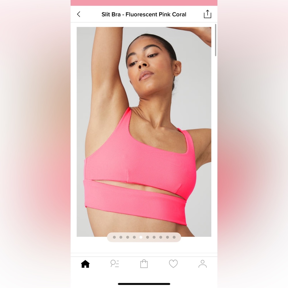 Alo Slit Bra - Fluorescent Pink